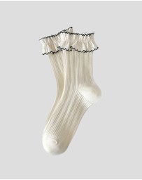 High Heel Jungle - Sheer Frilly Socks
