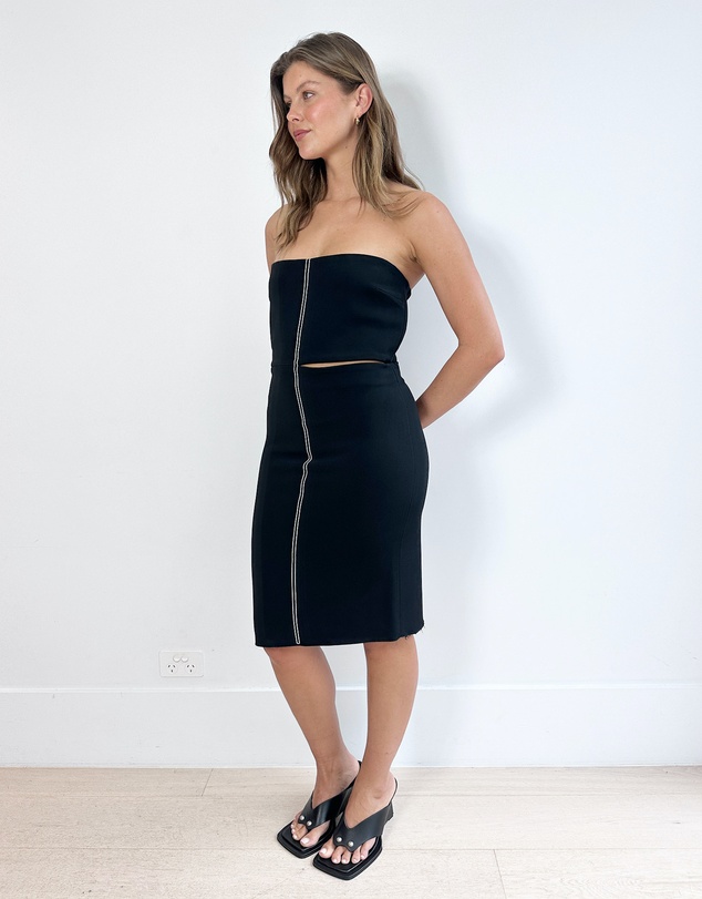 Cirkular - Pre-Loved - Bassike Strapless Midi Dress