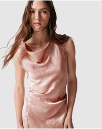 & Other Stories - Draped Satin Midi Dress