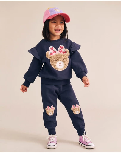 Huxbaby - Strawberry Fields Huxette Bow Trackpants - Babies