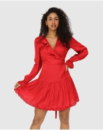 Belle & Bloom - Wild Flower Embroidered Wrap Dress