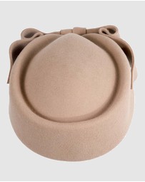 Max Alexander - Felt Beige Pillbox Hat