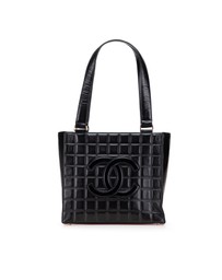 Pre-Loved by Azura Reborn - Pre-Loved CC Chocolate Bar Lambskin Tote