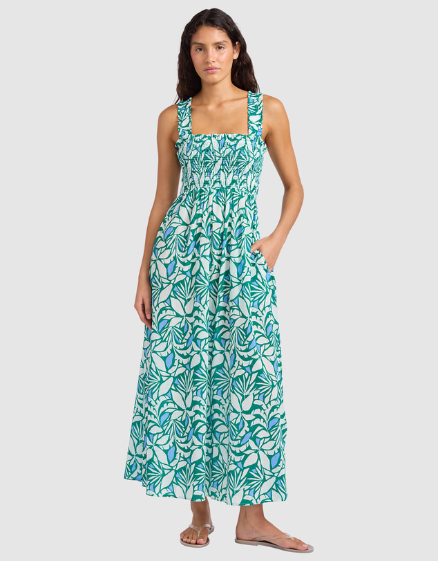 Seafolly - Retro Reef Smocked Dress