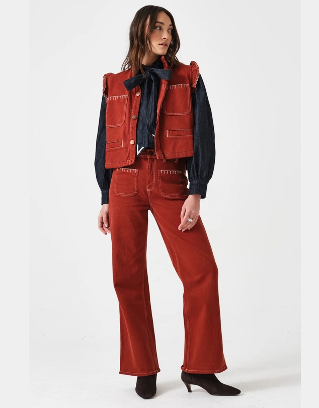 Seventy + Mochi Denim - Mabel Patch Pocket Jean