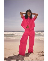 NEXT - Wide Leg Textured Trousers with Linen