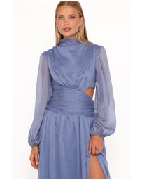 Petal & Pup - Neveah Long Sleeve Maxi Dress - Dusty Blue