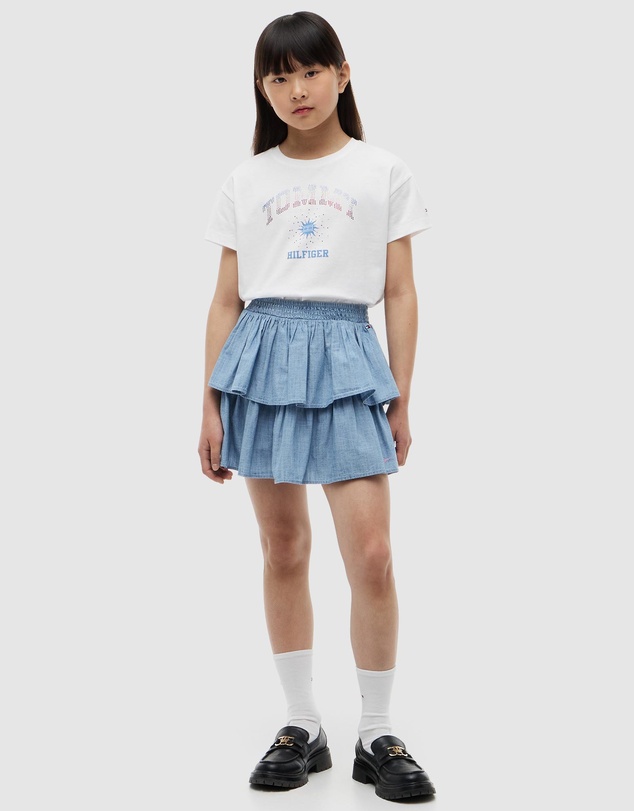 Tommy Hilfiger - Rhinestone Logo Relaxed T-Shirt - Teens