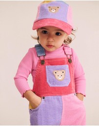 Huxbaby - Colour Block Cord Overalls - Babies-Kids