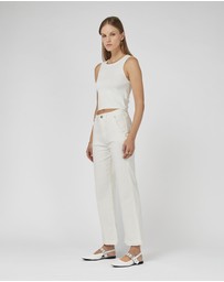 DRICOPER DENIM - Cody Ivory Kick Flare Trouser