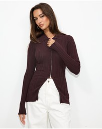 Dazie - Maisie Zip Through Cardigan