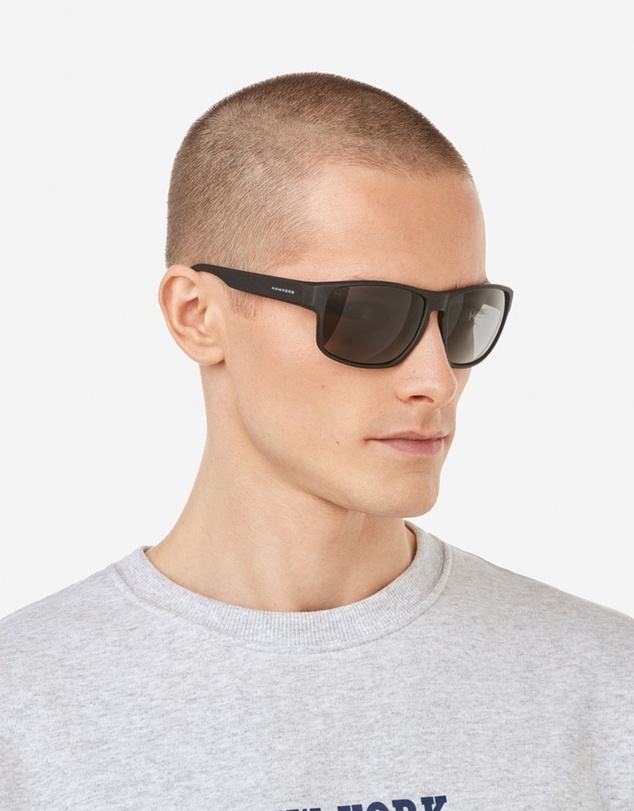Hawkers Co - Black Black Dark Faster Raw Sunglasses for Men and Women UV400