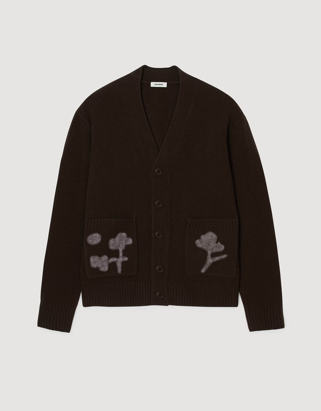 Sandro - Flannel Flower Cardigan