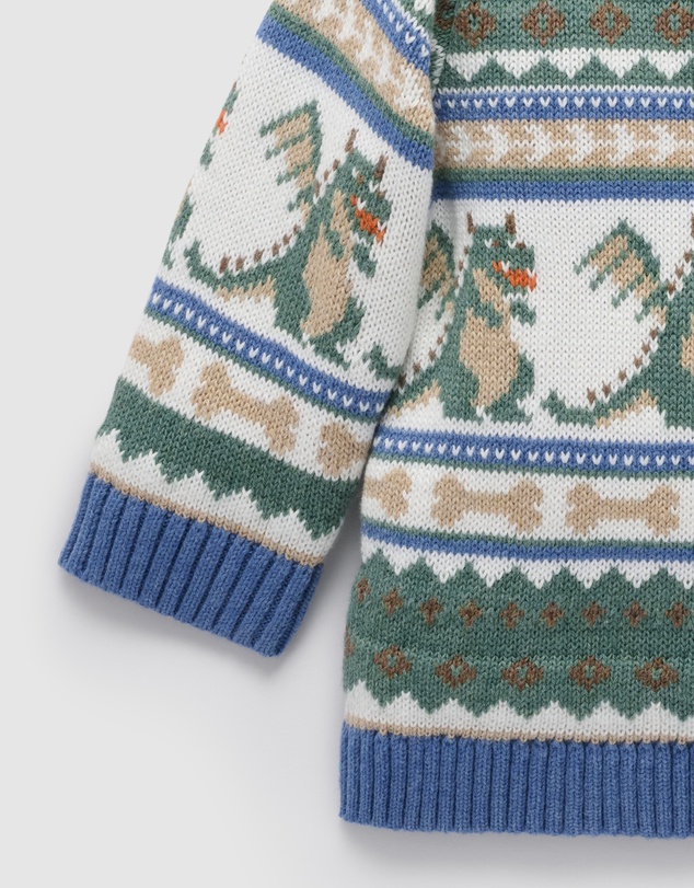 Purebaby - Dragon Fairisle Jumper -Kids-Babies
