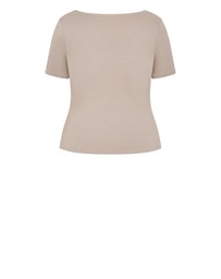 City Chic - Classic Scoop Rib Tee