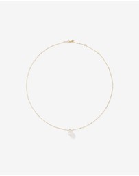 Michael Hill - Cultured Freshwater Pearl and Diamond Pendant in 10kt Yellow Gold