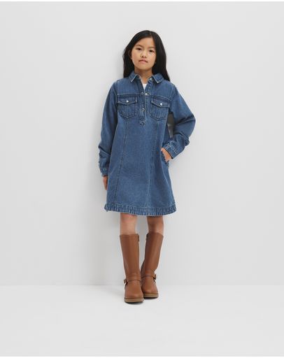 country road denim shirt dress by Online | THE ICONIC its a versatile piece custom homecoming dresses Size:8 US (40 EU) Denim popover dress Mia La La Land