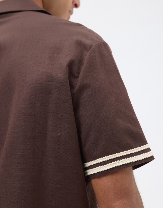 AERE - Contrast Linen Blend Shirt