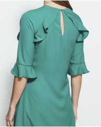 Sosandar - Ruffle Trim Detail Shift Dress