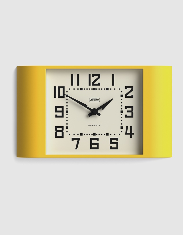 Newgate - Newgate Metro Wall Clock-Yellow