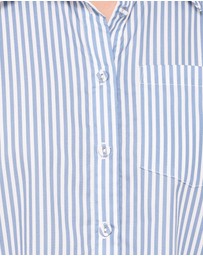 Petal & Pup - Jackson Button Up Shirt - Blue Stripe