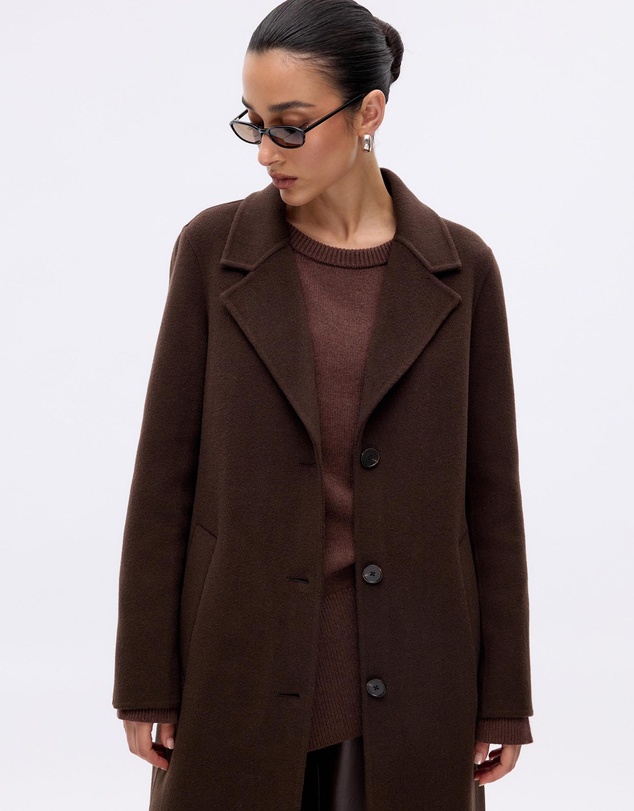 Revibe - Repaired Minima Esenciales Dulcie Relaxed Wool Coat - AU 8