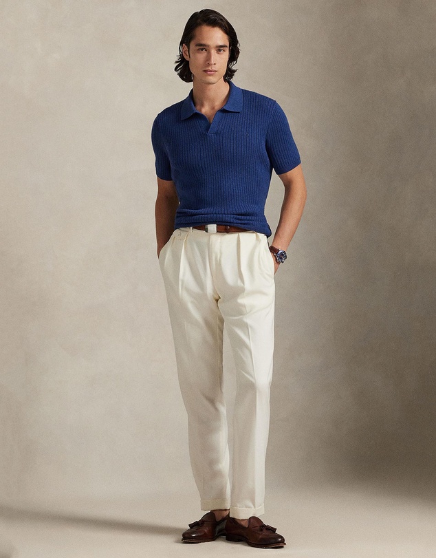 Polo Ralph Lauren - Rib-Knit Cotton Johnny-Collar Sweater