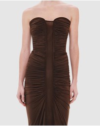 MISHA - The Totem Stocking Jersey Midi Dress
