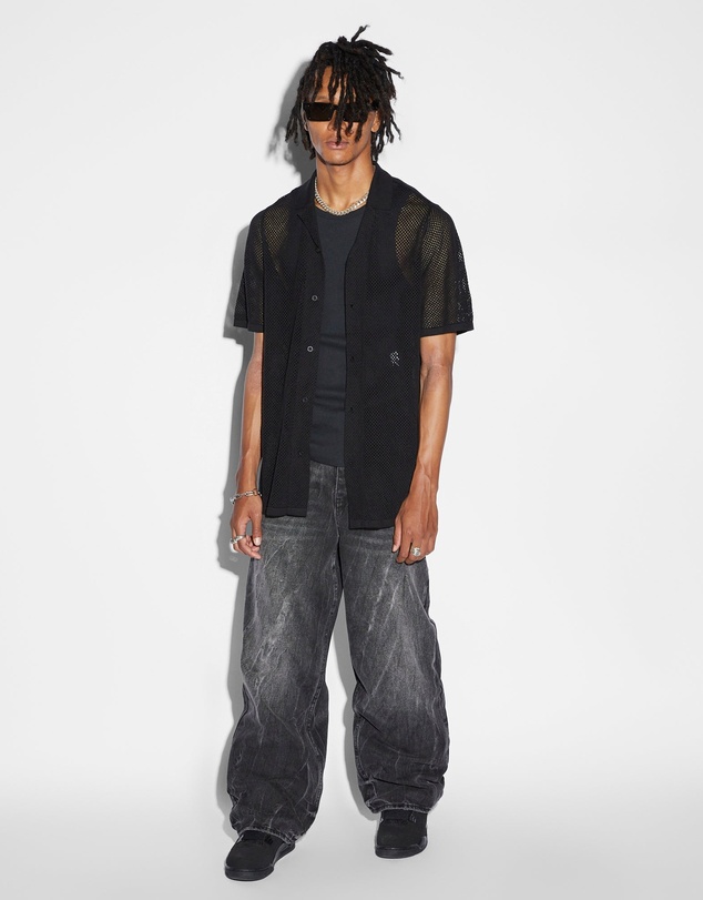 Ksubi - Net Worth Knit Resort Ss Shirt Black