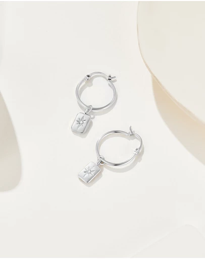 Mestige - True North Earrings - Silver Plated