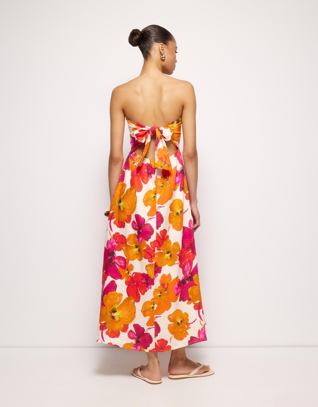 AERE - Odette Linen Strapless Maxi Dress