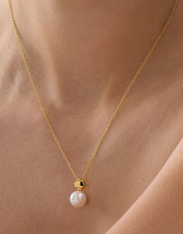 Najo - Mirage Yellow Gold Pearl Necklace