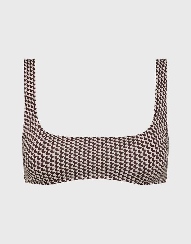 BONDI BORN - Aria Bikini Top - Mocha Dot (Embodee™)