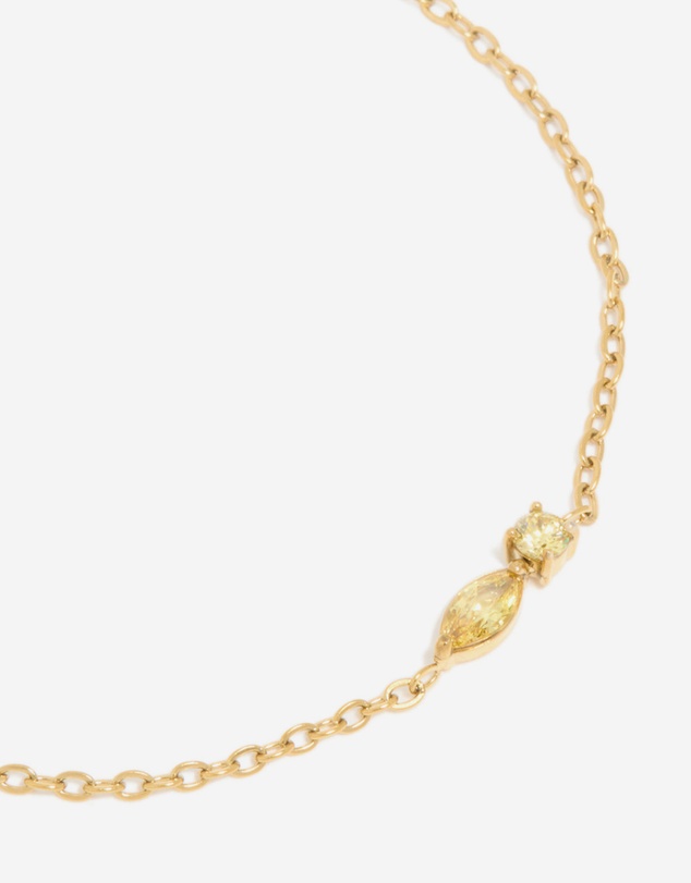Lovisa - Waterproof Gold Plated Stainless Steel November Cubic Zirconia Birthstone Bracelet