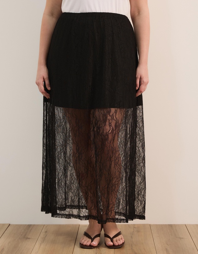 Atmos&Here Curvy - Isobel Lace Maxi Skirt