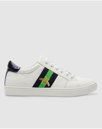 WHITE/GREEN NAPPA