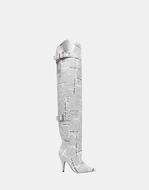 Steve Madden - Baddie White/Black Boots