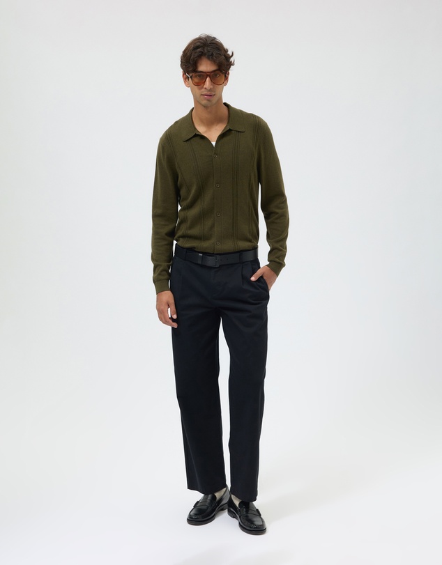 AERE - Silk Blend Textured Knit Shirt