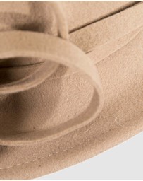 Max Alexander - Winter Felt Beige Cloche Hat