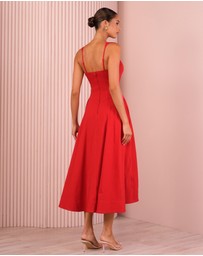 Azzurielle - Taubie Full Skirt Midi Dress
