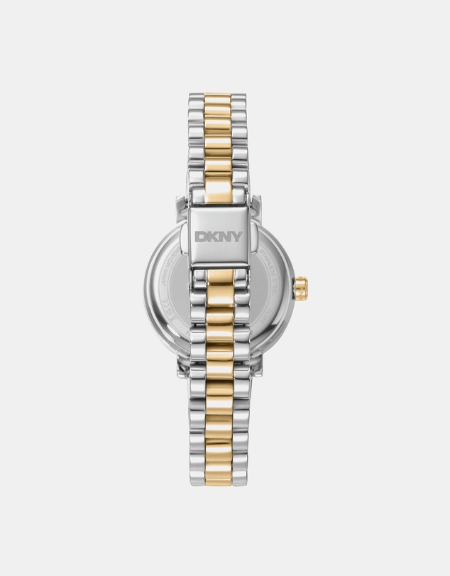 DKNY - Essentials Two-Tone 28mm Green Dial Womens Watch + Gold Bracelet