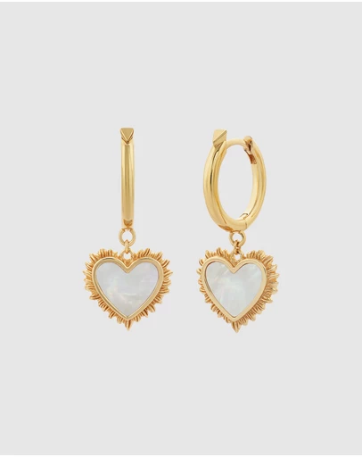 Karen Walker - Flaming Mother of Pearl Hoops