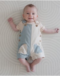 WITH LOVE FOR KIDS - Everett Short Denim Overalls - Babies - Kids