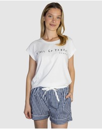 Sant And Abel - Women's Hepburn Gingham Navy Boxer Shorts
