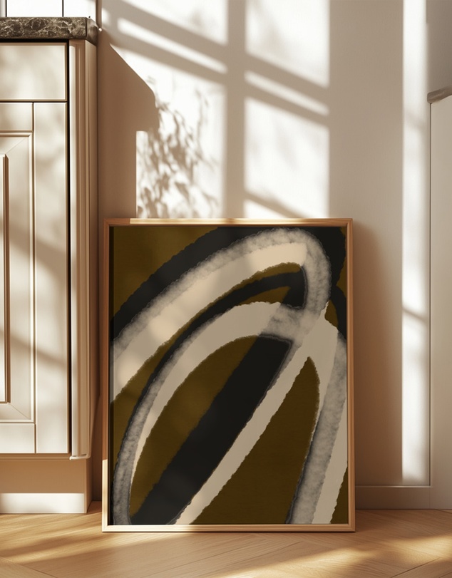 Olive et Oriel - Espressostrokes No 5 by Treechild Art Print