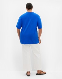 City Chic - Plus size Summer Sun Tee - blue