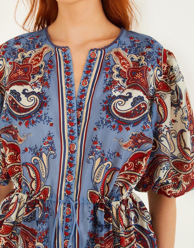 Farm Rio - Paisley Scarf Cream Blouse