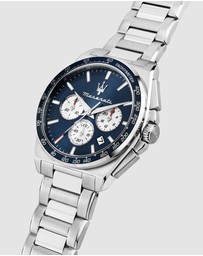 Maserati - Maserati Velocita 43mm Chrono Blue Dial Stainless Steel Strap Watch