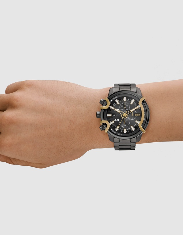 Diesel - Griffed Gun-Metal Chronograph Watch