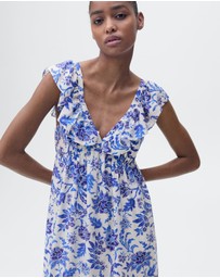 M.N.G - Ramona Ruffled Floral Print Dress